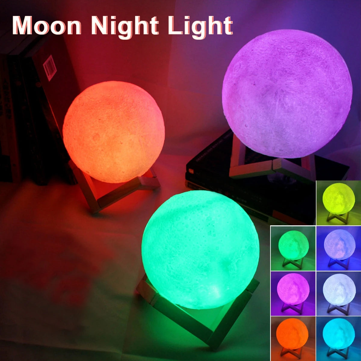 Moon Lamp — LED Night Light for Bedroom