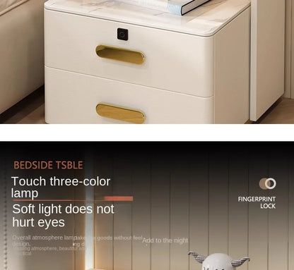 Smart Bedside Table — Wireless Charging, Fingerprint Lock & Bluetooth Speaker