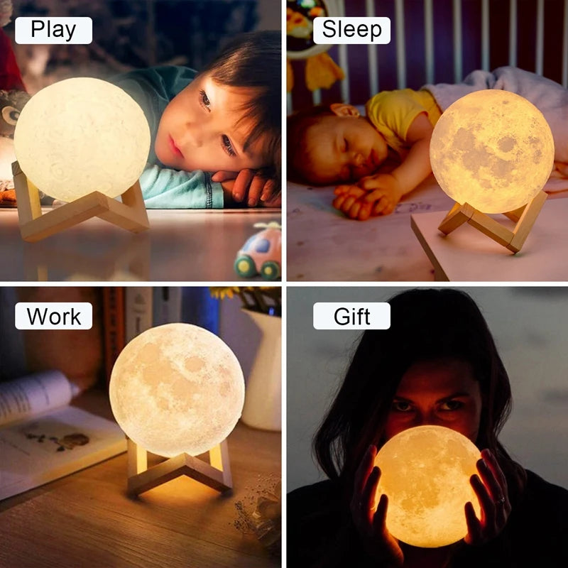 Moon Lamp — LED Night Light for Bedroom