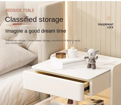 Smart Bedside Table — Wireless Charging, Fingerprint Lock & Bluetooth Speaker