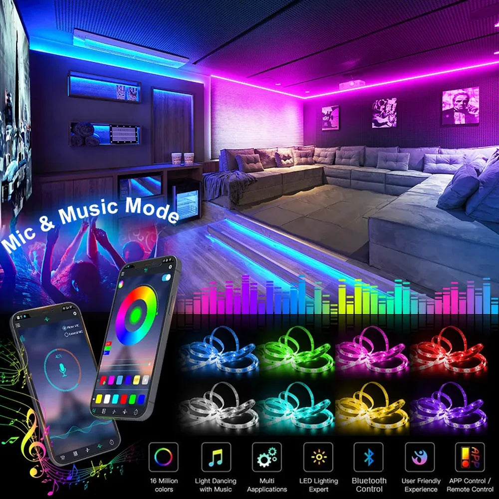 RGB Bluetooth LED Strip Light – 16 Million Colors, Your Rules