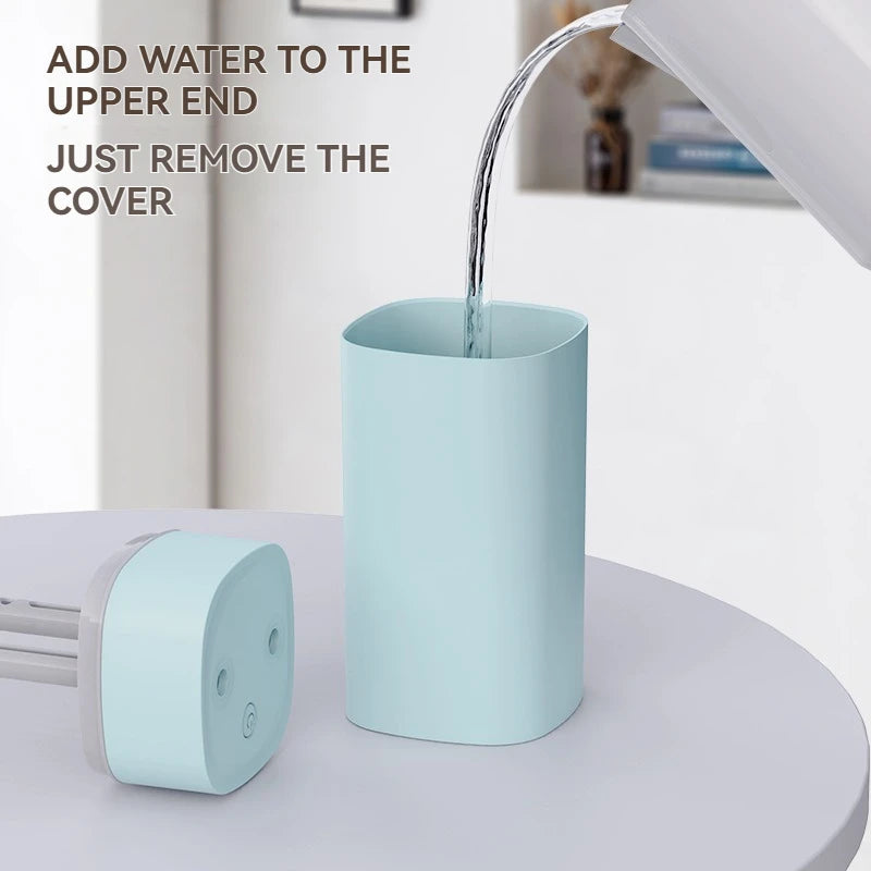 Dual-Nozzle USB Humidifier | 600ml/H Super Mist & Ultra Quiet | Car/Home Moisturizing Device