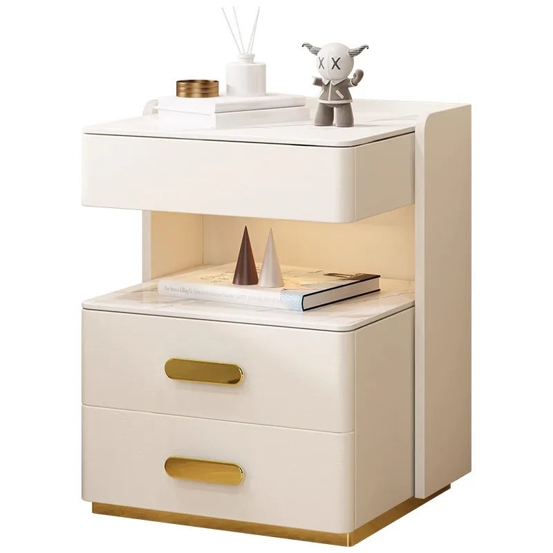 Smart Bedside Table — Wireless Charging, Fingerprint Lock & Bluetooth Speaker
