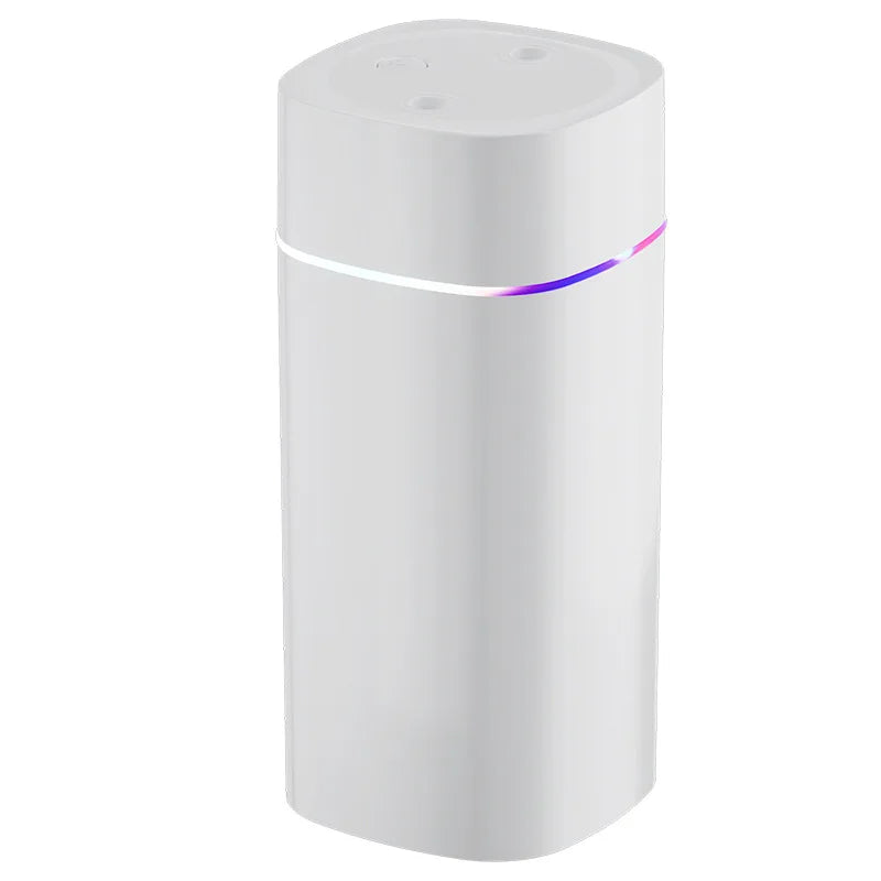 Dual-Nozzle USB Humidifier | 600ml/H Super Mist & Ultra Quiet | Car/Home Moisturizing Device