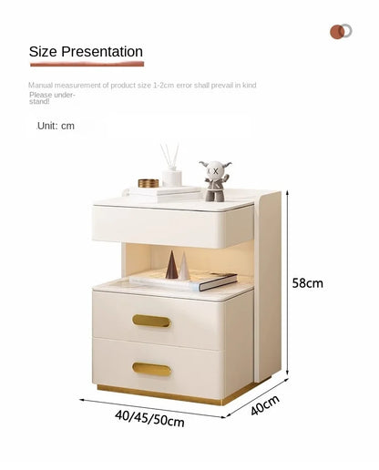 Smart Bedside Table — Wireless Charging, Fingerprint Lock & Bluetooth Speaker