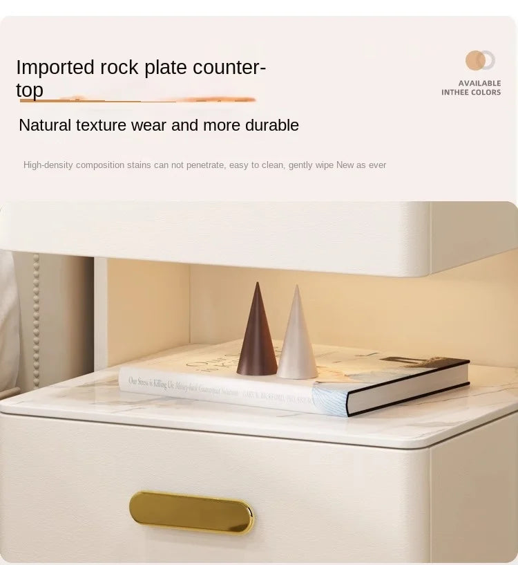 Smart Bedside Table — Wireless Charging, Fingerprint Lock & Bluetooth Speaker